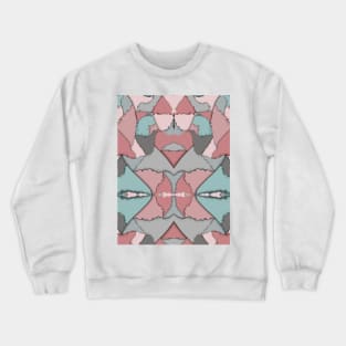 Origami Melted Retro Repeated Pattern Crewneck Sweatshirt